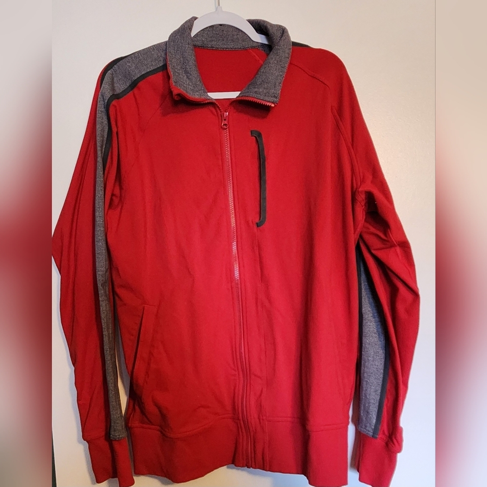 Men's Lululemon Red Zip-Front Sweater Jacket